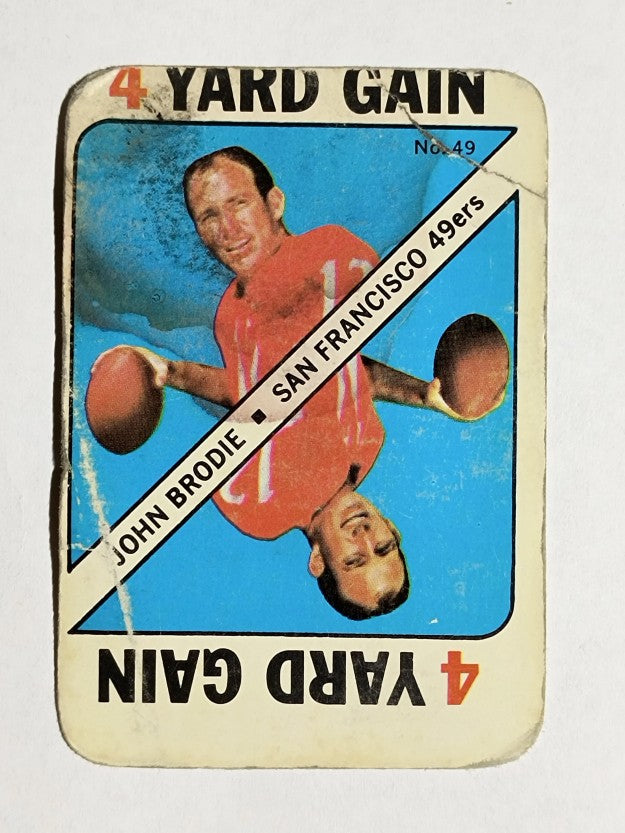 1971 Topps Game Inserts #49 John Brodie (POOR)