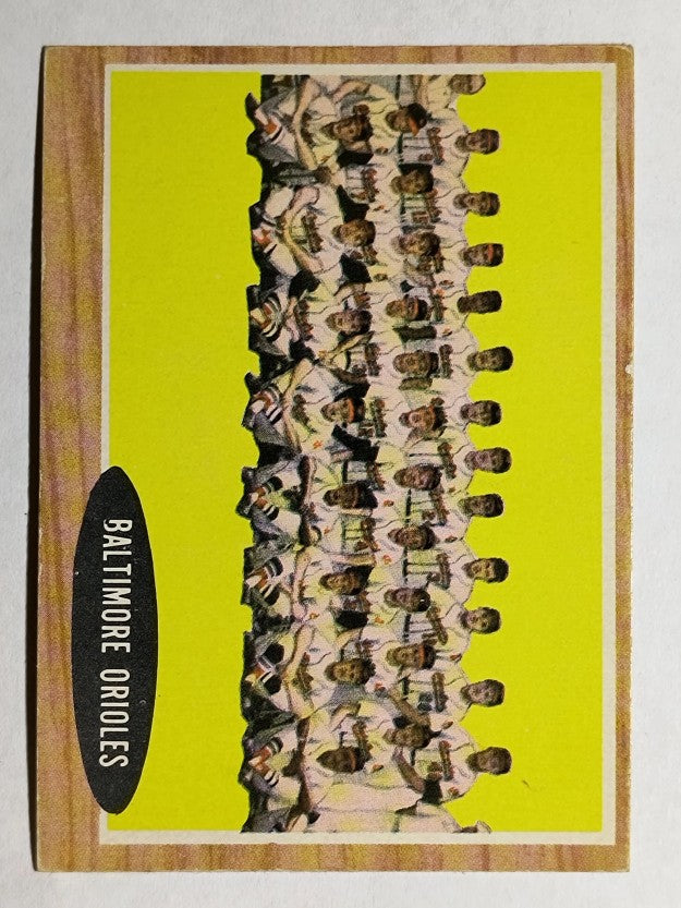 1962 Topps #476 Baltimore Orioles TC (EX)