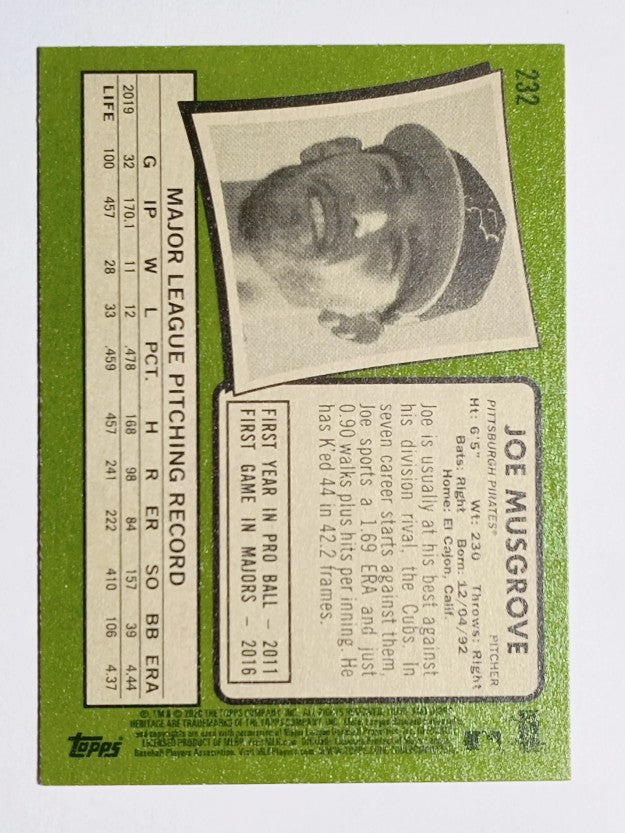 2020 Topps Heritage #232 Joe Musgrove