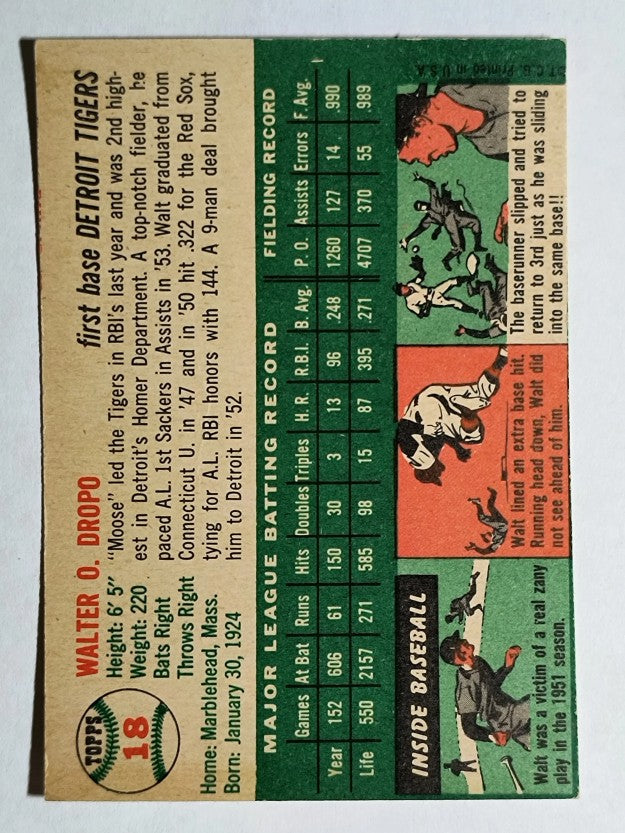 1954 Topps #18 Walt Dropo (EXMT)