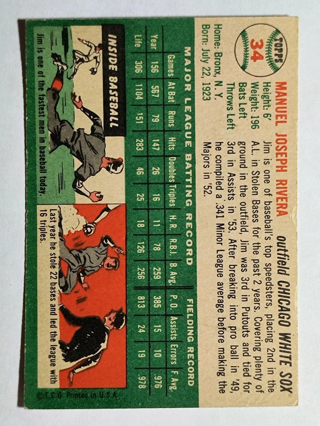 1954 Topps #34 Jim Rivera (EXMT)