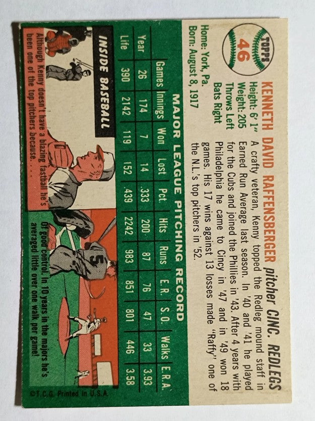 1954 Topps #46 Ken Raffensberger (EXMT)