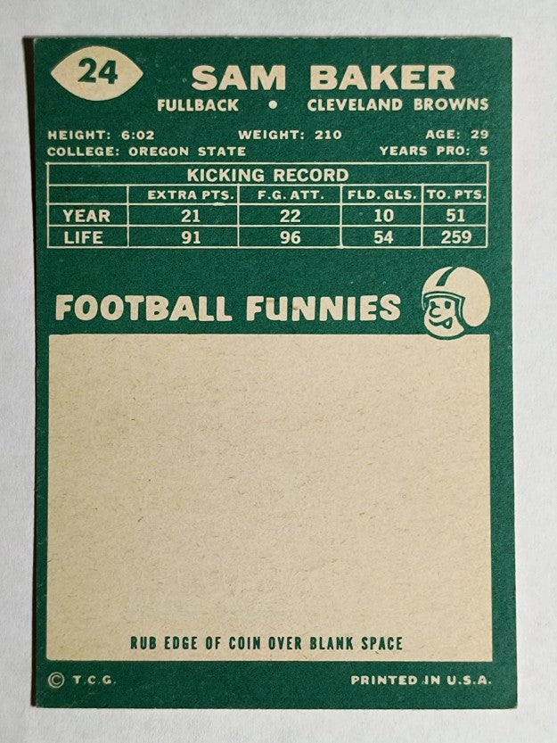 1960 Topps #24 Sam Baker (EXMT)