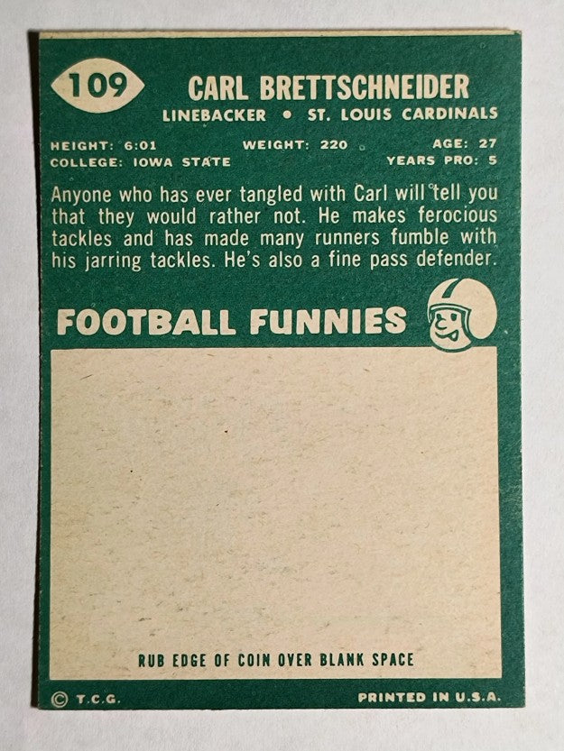 1960 Topps #109 Carl Brettschneider (EXMT)