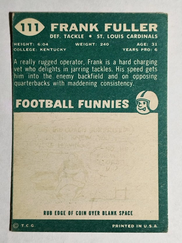1960 Topps #111 Frank Fuller RC (EX)