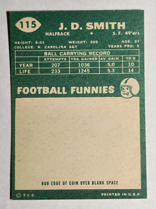 1960 Topps #115 J.D.Smith RC (EXMT)