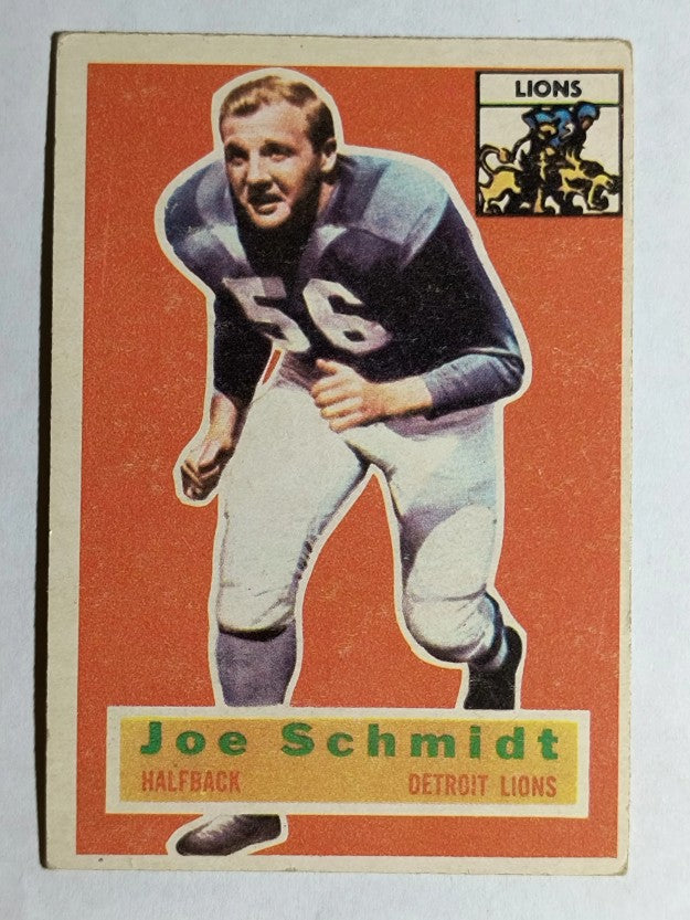 1956 Topps #44 Joe Schmidt RC (VGEX)