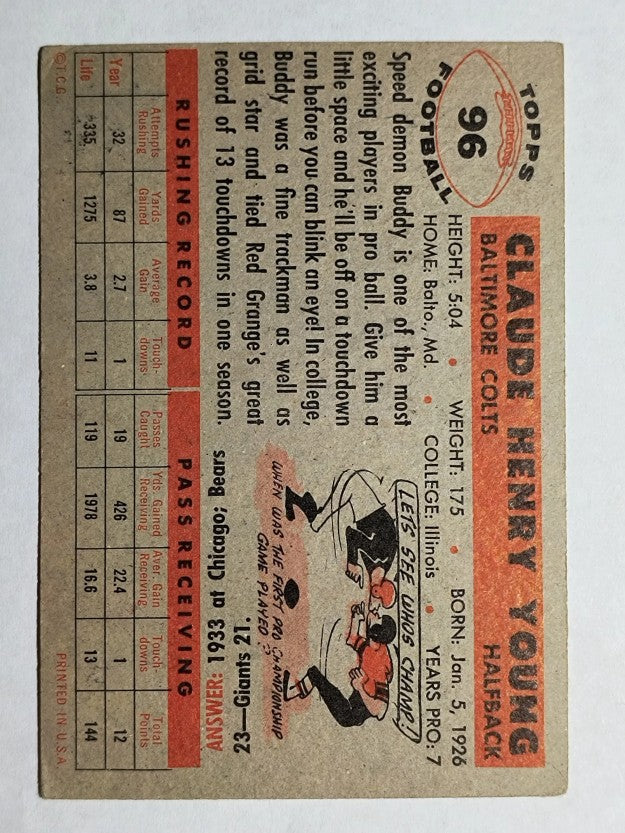 1956 Topps #96 Buddy Young (VG)