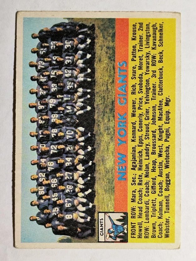 1956 Topps #113 New York Giants (VGEX)