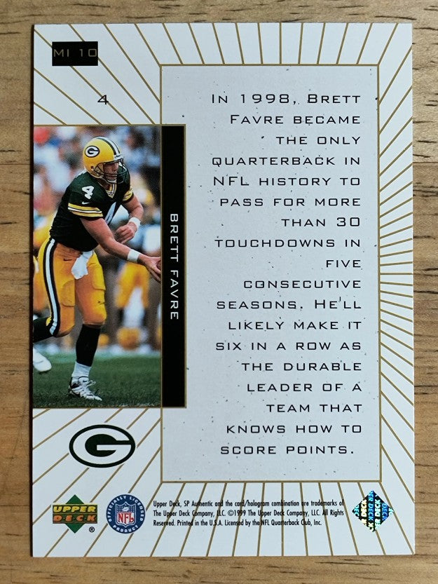 1999 SP Authentic Maximum Impact #MI10 Brett Favre
