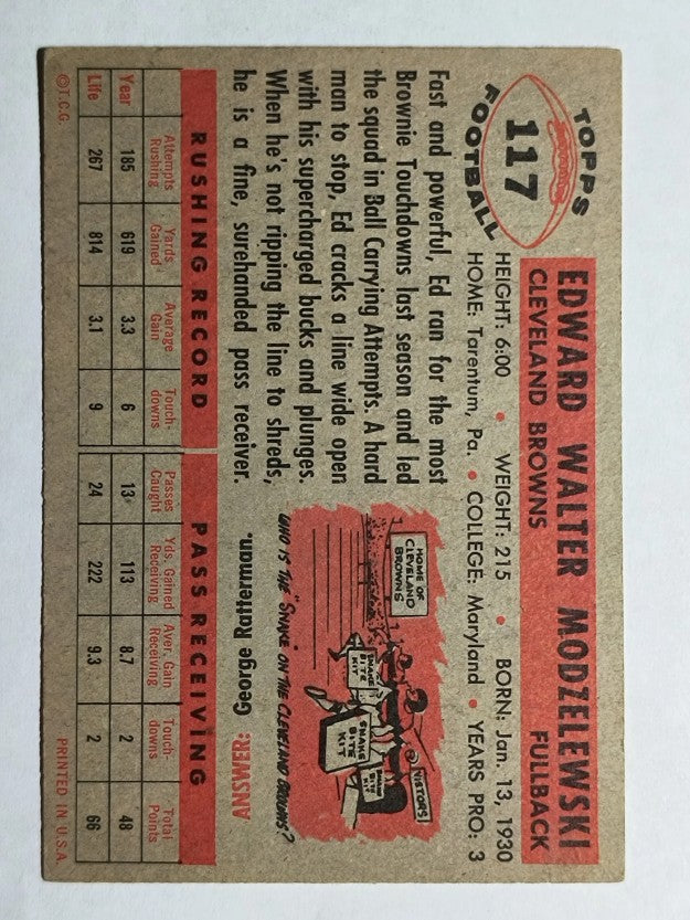 1956 Topps #117 Ed Modzelewski (EXMT)
