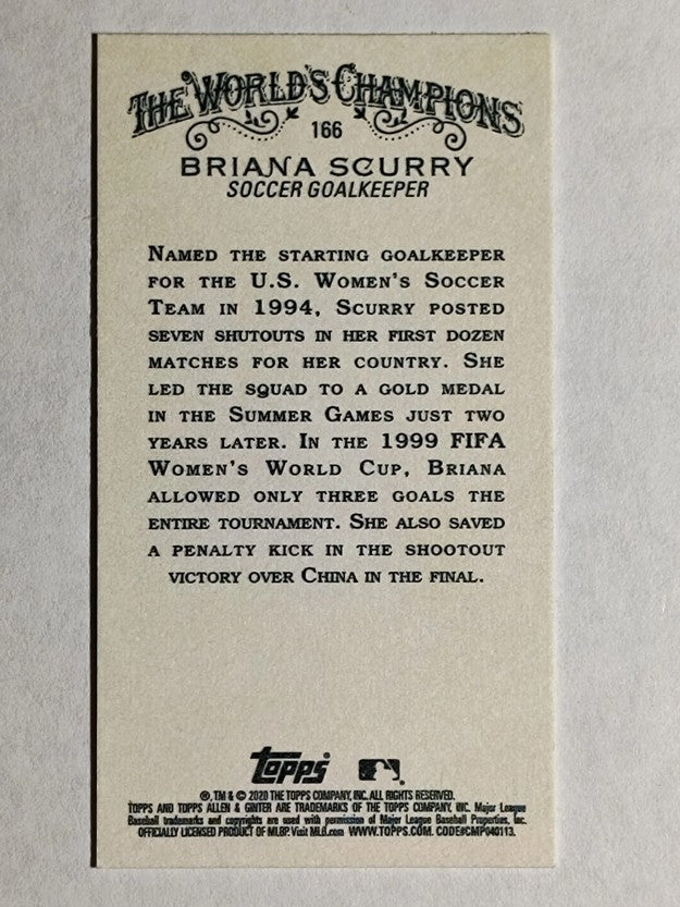 2020 Topps Allen and Ginter Mini #166 Briana Scurry