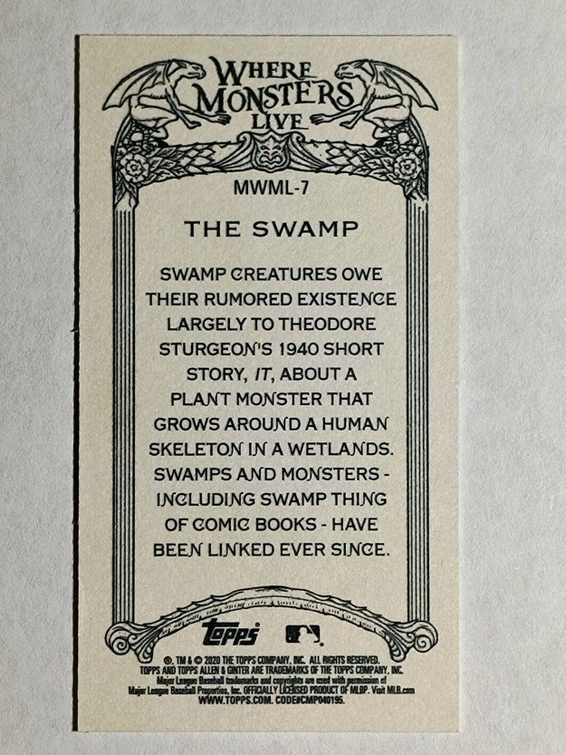 2020 Topps Allen and Ginter Mini Where Monsters Live #MWML7 The Swamp