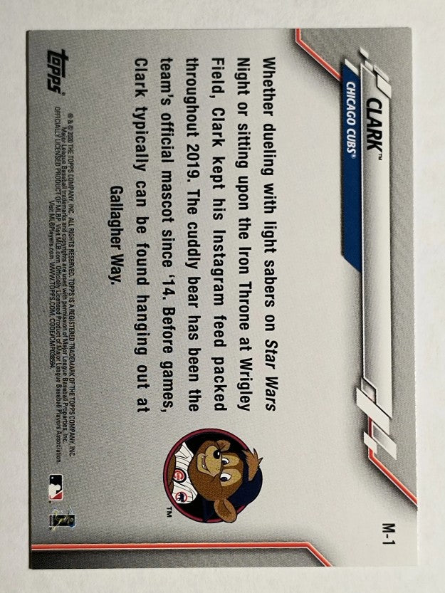 2020 Topps Opening Day Mascots #M1 Clark