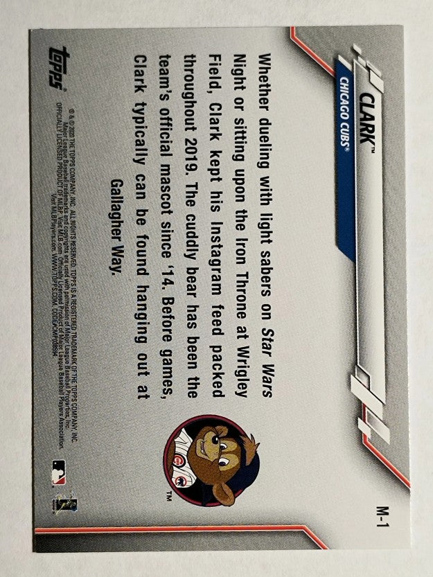 2020 Topps Opening Day Mascots #M1 Clark