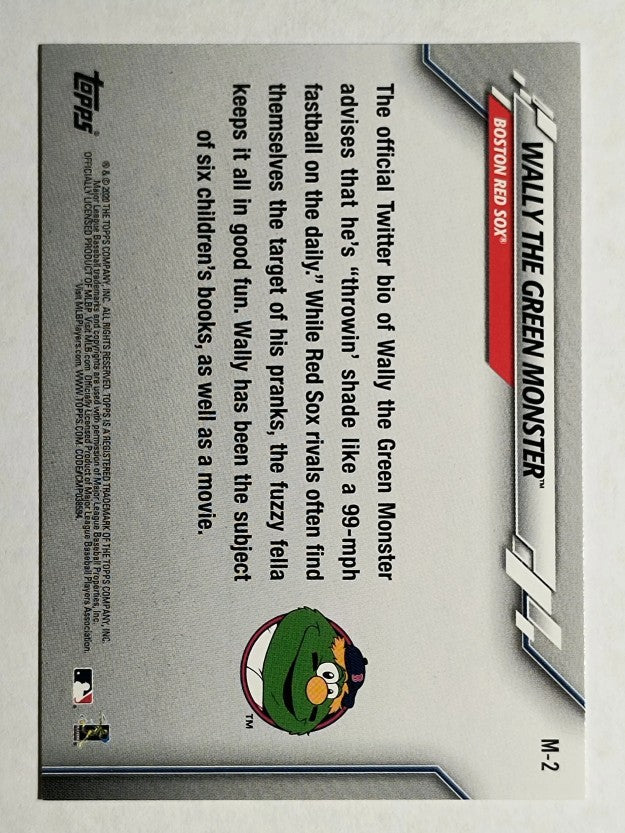 2020 Topps Opening Day Mascots #M2 Wally the Green Monster