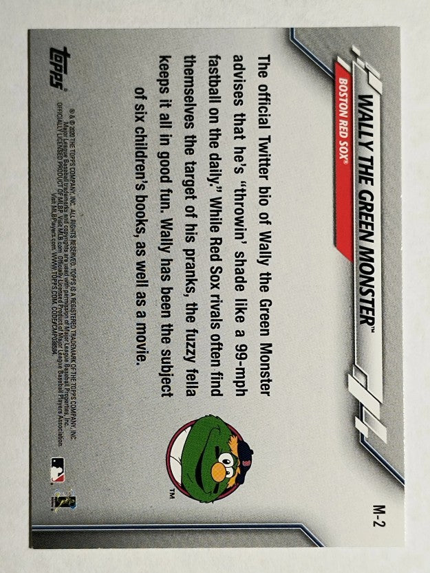 2020 Topps Opening Day Mascots #M2 Wally the Green Monster