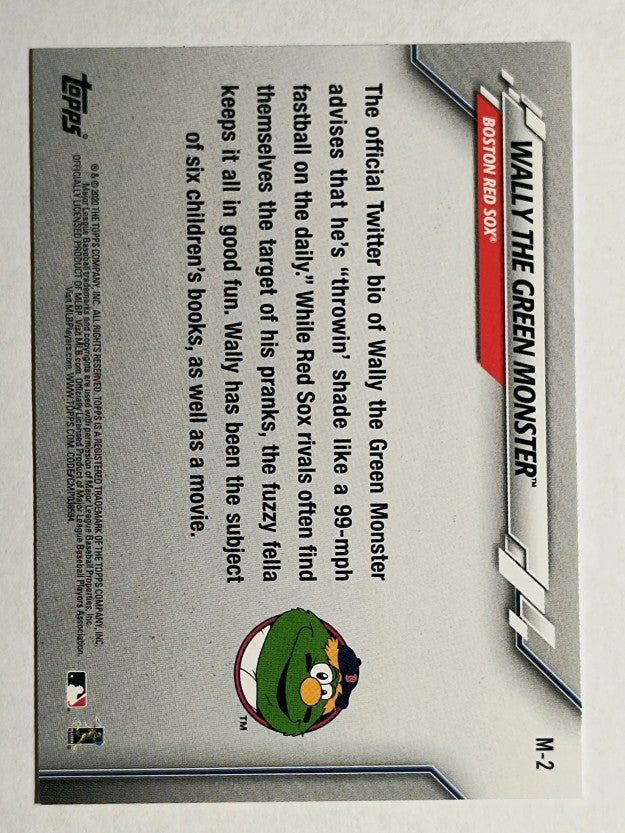 2020 Topps Opening Day Mascots #M2 Wally the Green Monster