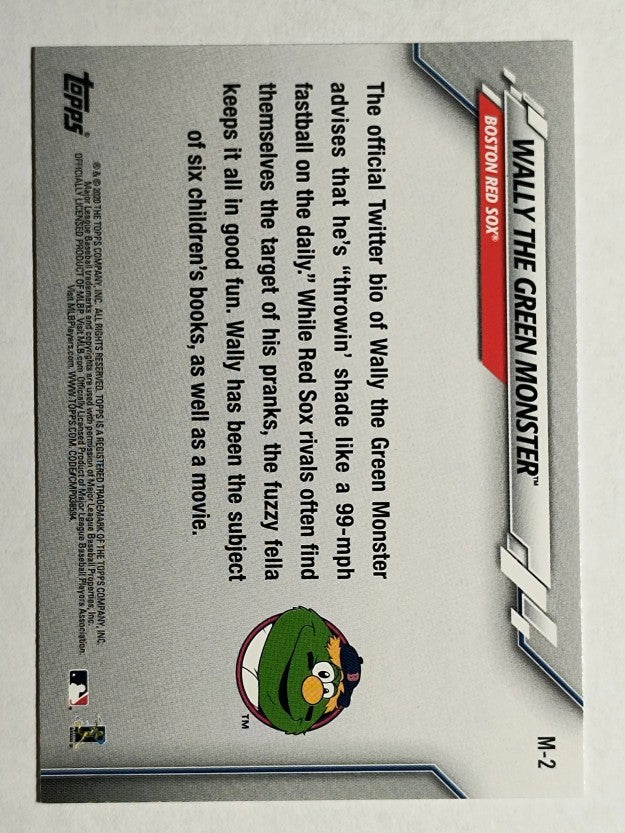 2020 Topps Opening Day Mascots #M2 Wally the Green Monster