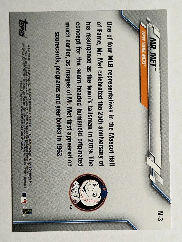 2020 Topps Opening Day Mascots #M3 Mr. Met