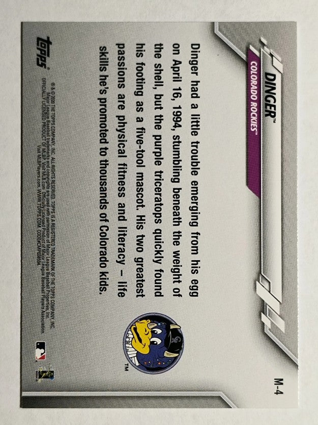 2020 Topps Opening Day Mascots #M4 Dinger