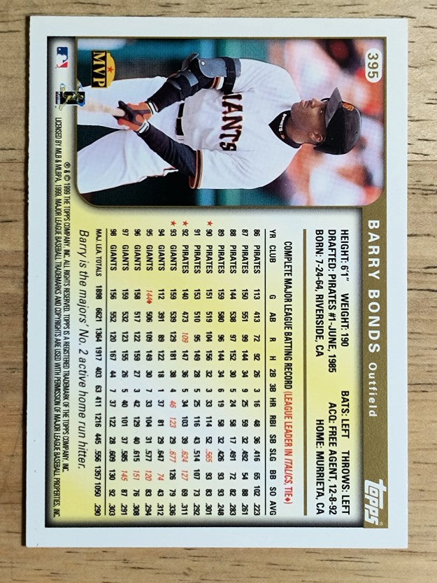 1999 Topps #395 Barry Bonds