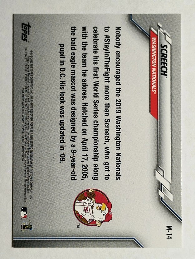 2020 Topps Opening Day Mascots #M14 Screech