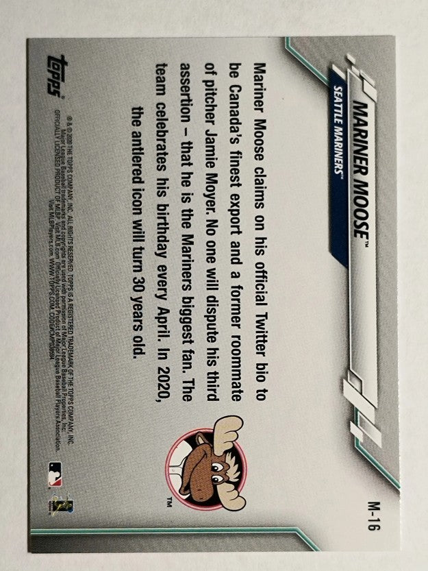 2020 Topps Opening Day Mascots #M16 Mariner Moose