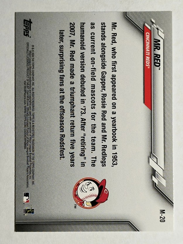 2020 Topps Opening Day Mascots #M20 Mr. Red
