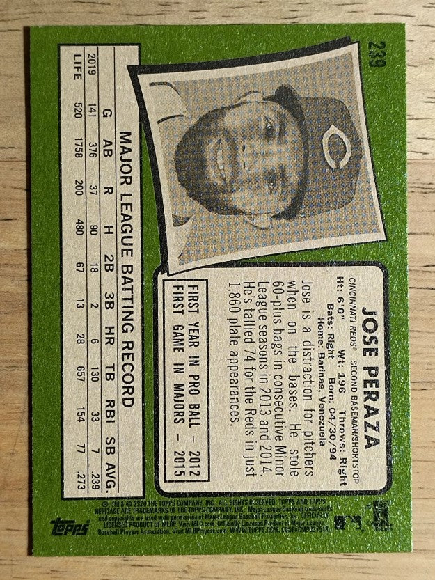 2020 Topps Heritage #239 Jose Peraza
