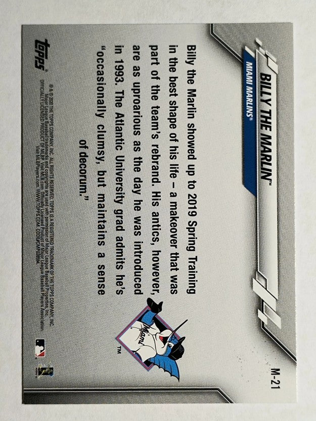 2020 Topps Opening Day Mascots #M21 Billy the Marlin