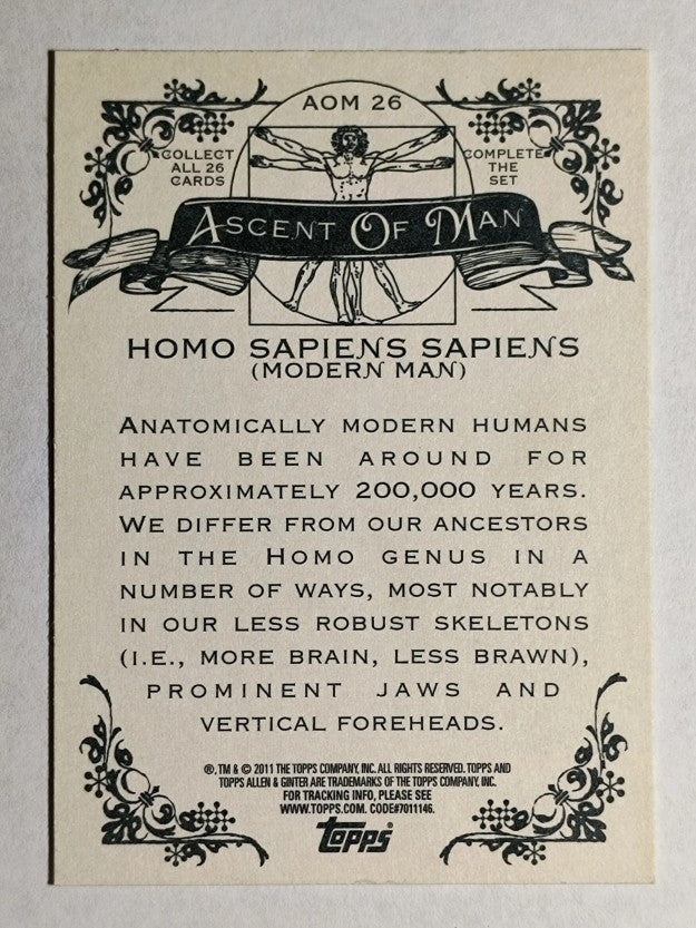 2011 Topps Allen and Ginter Ascent of Man #AOM26 Modern Man
