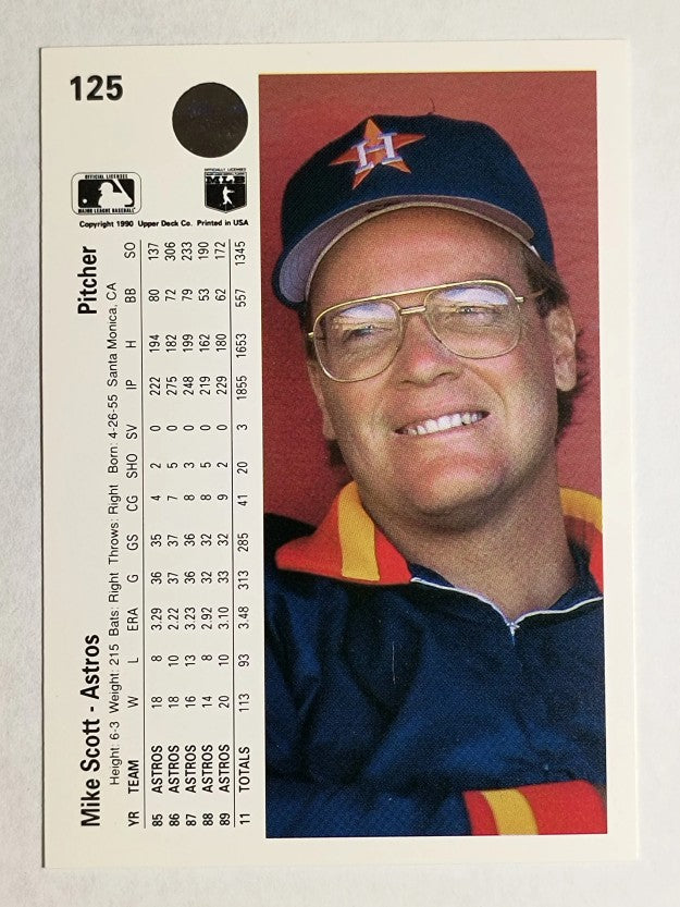 1990 Upper Deck #125 Mike Scott
