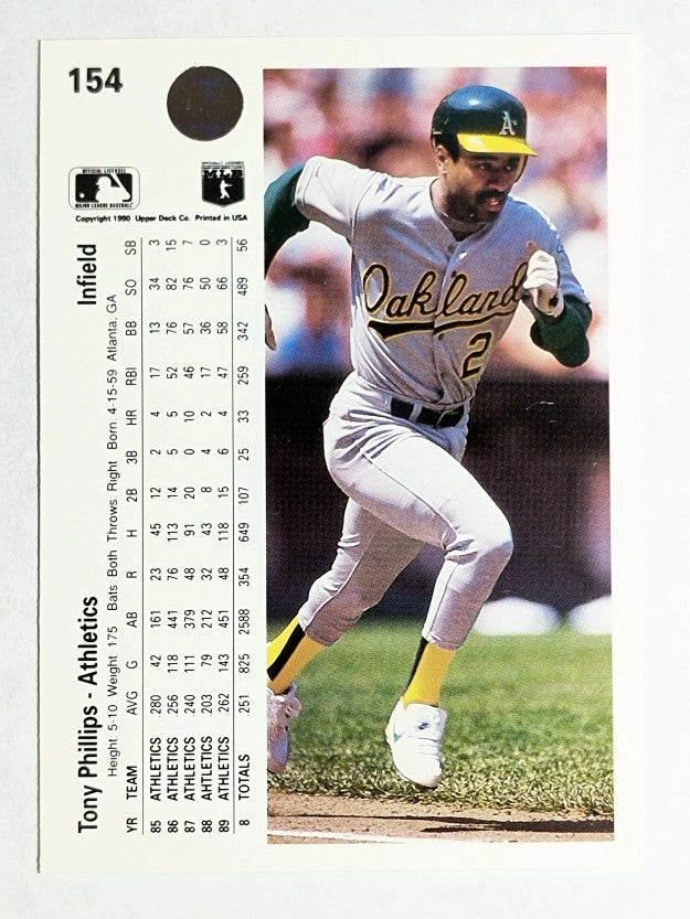 1990 Upper Deck #154 Tony Phillips