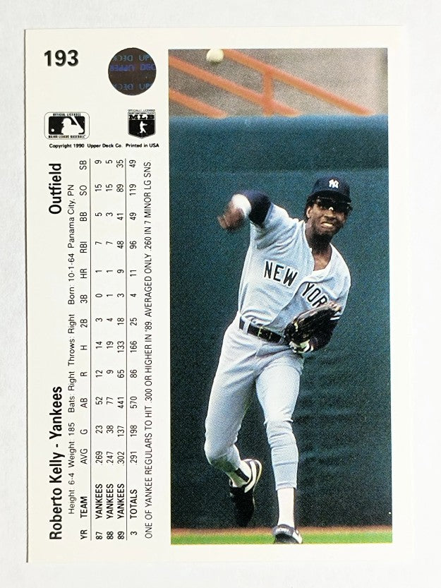 1990 Upper Deck #193 Roberto Kelly
