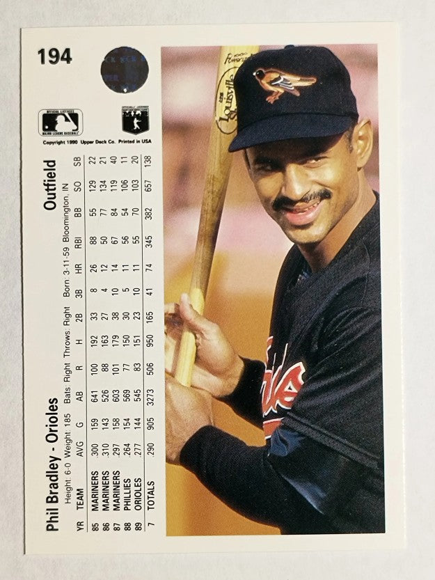 1990 Upper Deck #194 Phil Bradley