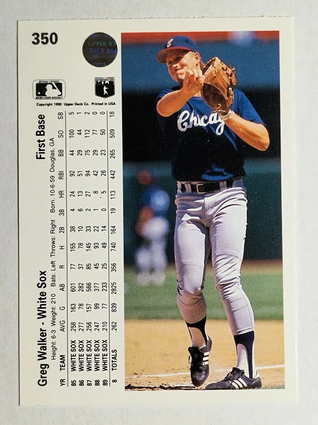 1990 Upper Deck #350 Greg Walker