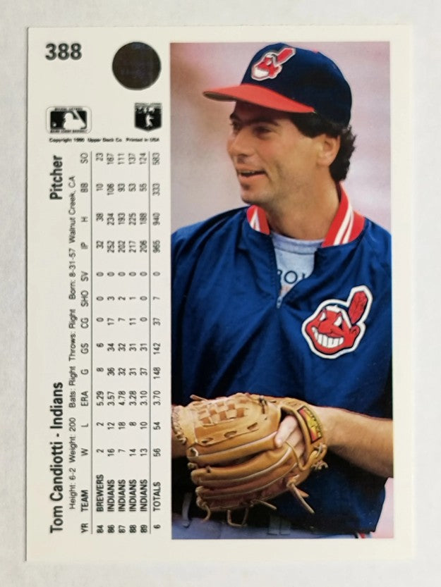 1990 Upper Deck #388 Tom Candiotti