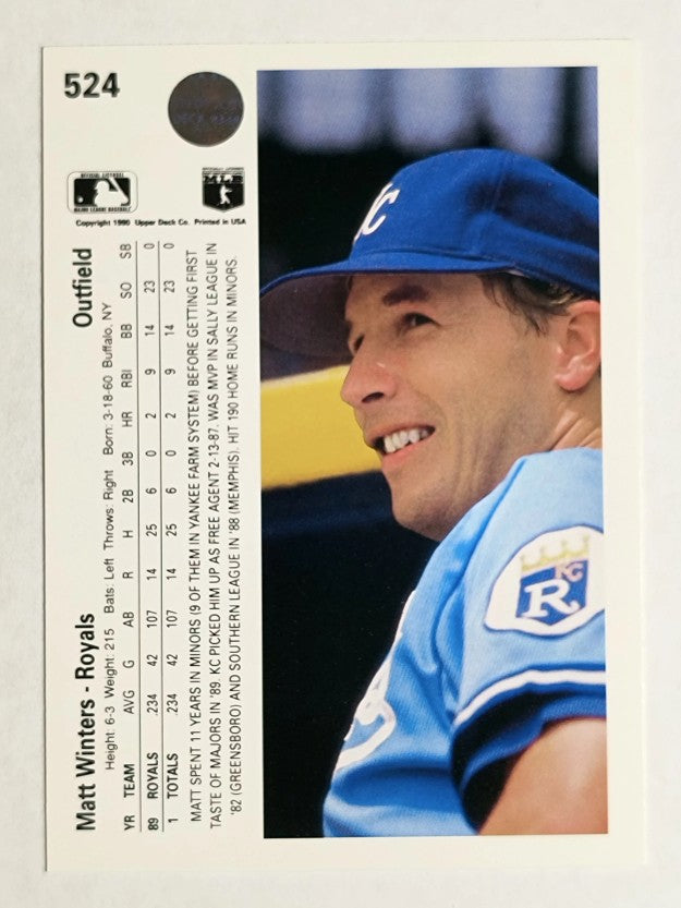 1990 Upper Deck #524 Matt Winters RC