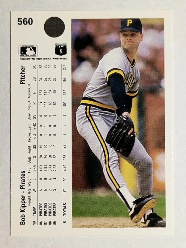 1990 Upper Deck #560 Bob Kipper