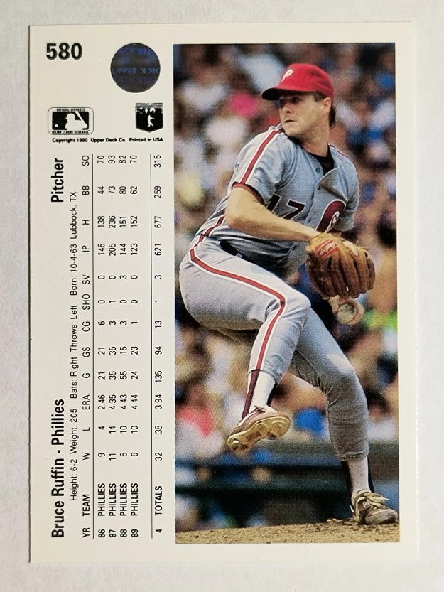 1990 Upper Deck #580 Bruce Ruffin