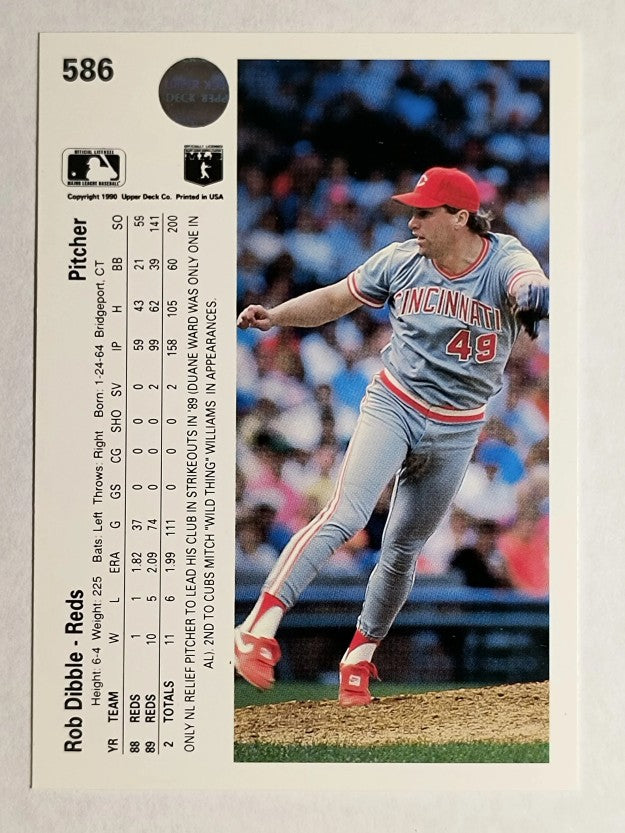 1990 Upper Deck #586 Rob Dibble