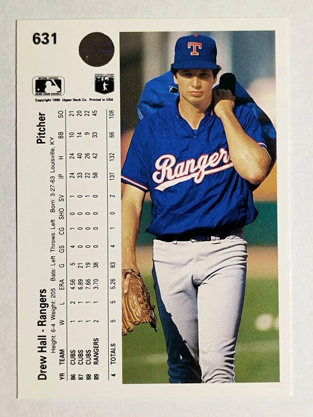 1990 Upper Deck #631 Drew Hall