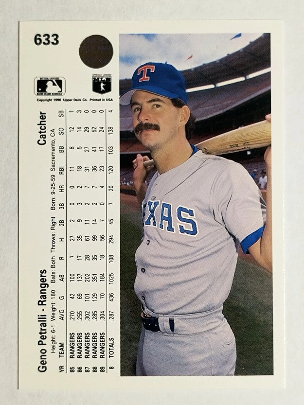 1990 Upper Deck #633 Geno Petralli