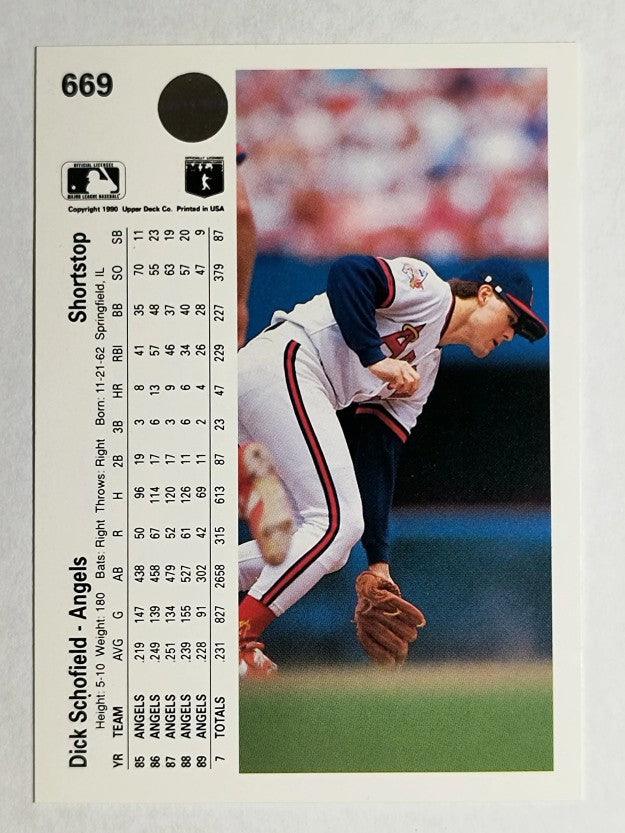 1990 Upper Deck #669 Dick Schofield