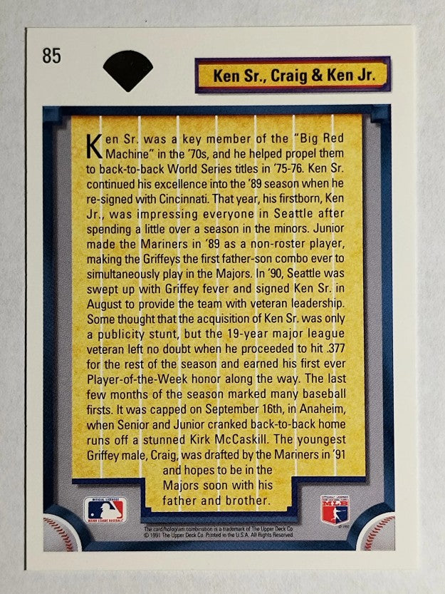 1992 Upper Deck #85 K.Griffey Jr. w/Family
