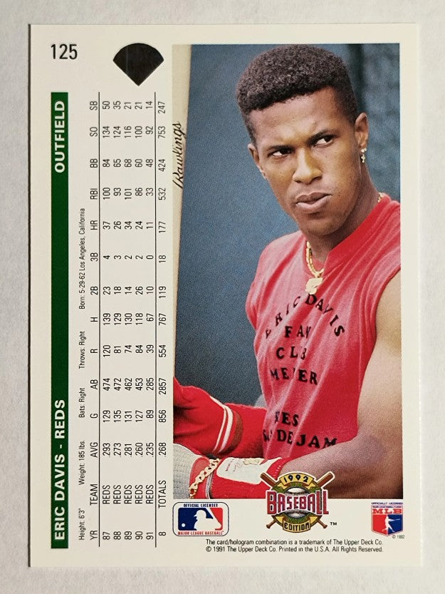 1992 Upper Deck #125 Eric Davis