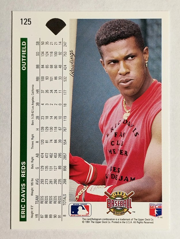 1992 Upper Deck #125 Eric Davis