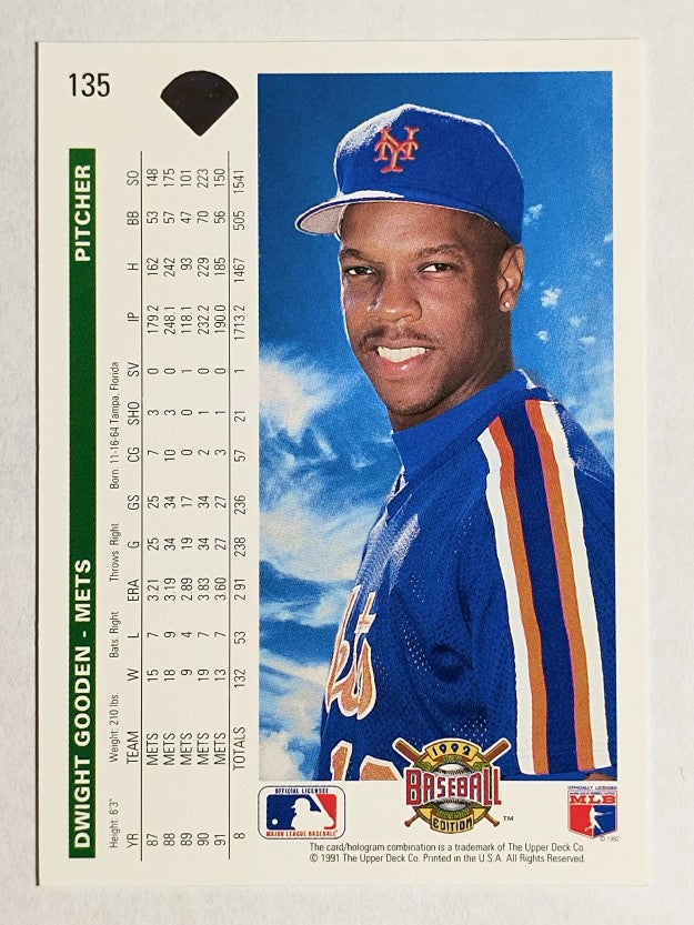 1992 Upper Deck #135 Dwight Gooden