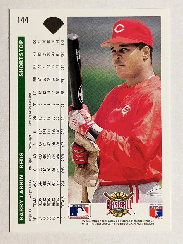 1992 Upper Deck #144 Barry Larkin